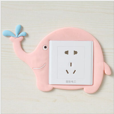 

Cartoon Cute Soft Rubber Luminous Switch Sticker Socket Switch Wall Sticker Vinyl Decals Living room bedroom Decoration