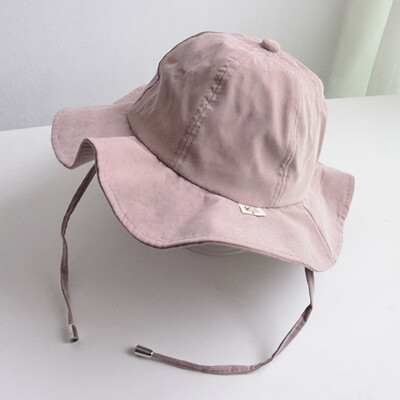 

Summer Baby Sun Hat Girls Bucket Beach Cap Wavy Brim Infant Toddler 6-24 Months
