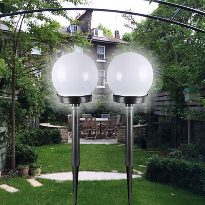 

Siaonvr 2Pcs LED Solar Power Outdoor Garden Path Yard Ball Light Lamp Lawn Road Patio CZ