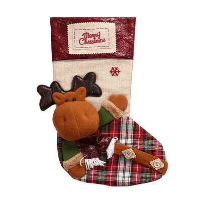 

Tailored Merry Christmas Plush Tree Hanging Gift Candy Large Socks Decoration