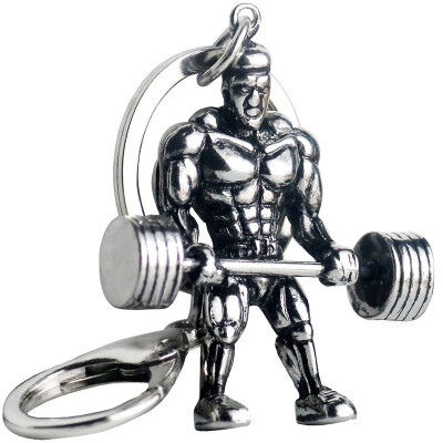 

Strong Man Keychain Men Fitness Bodybuilding Keychains For car Wallet Keys Ring Sports Men Hip Hop Jewelry Gym Gifts Tools