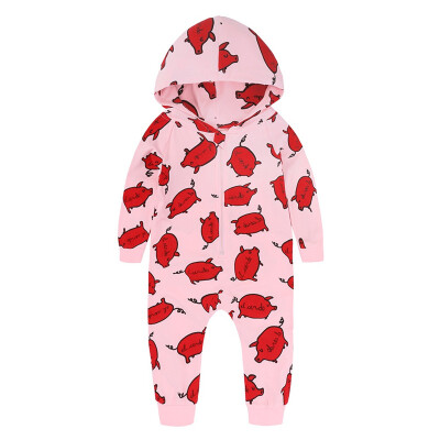 

Baby Rompers Newborn Cotton Boys Girls Palysuit Baby Long Sleeve Hooded Rompers Autumn New Casual Wear Baby Clothing 3-24M