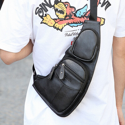 

Tailored Mens Simple Leisure Fashion Business Multifunction Messenger Chest Bag