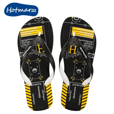 

hotmarzz non-slip printed mens flip-flops summer flip-flops beach shoes