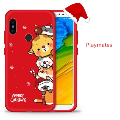 

ASINA Soft Silicone Case For Xiaomi mi8 a1 a2 Lite Pocophone F1 Christmas Cases For Redmi Note5 Cover Santa Claus Funda Xmas