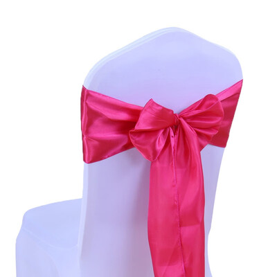 

25PCS Satin Chair Sashes Bows Chairs Cover Ribbons For Wedding Birthday Party Decorations