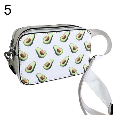 

Women Faux Leather Fruit Print Phone Holder Adjustable Crossbody Shoulder Bag
