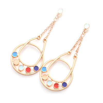 

Bohemia Brincos Colorful Crystal Long Dangling Earrings For Women Lady Gifts Ethnic Vintage Jewelry