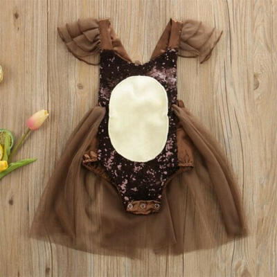 

UK Christmas Newborn Kid Baby Girl Clothes Dress Romper Jumpsuit Bodysuit Outfit