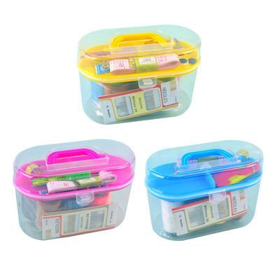 

DIY Premium Sewing Kit Traveller Adults Beginner Sewing Thread Scissors Ruler Tape Needle Set