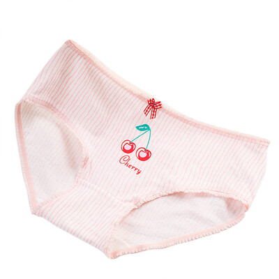

Womens Panties Cartoon Fruit Bowknot Pattern Girl Briefs Female Underwear Cute Lingerie Ladies Underpants Women Panty