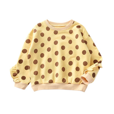 

2-6T Kids Girls Autumn T-Shirts Clothes Baby Girl Long Sleeve T-Shirts Kids Polka Dot Print Tops Shirts Casual Blouse
