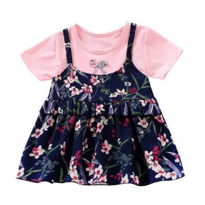 

Floral Print Baby Girl Dress Cute Toddler Flower Princess Baby Dress Spring Autumn Dresses Cotton Clothes