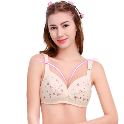 

34-42B Women Mum Button Front Closure Feeding Nursing Cotton Bra Adjustable Strap Bras B Cup