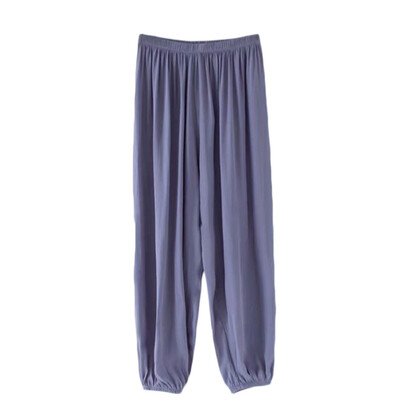 

Women Spring Summer New Vertical Pants High Waist Loose Thin Ice Silk Sunscreen Wide Leg Pants