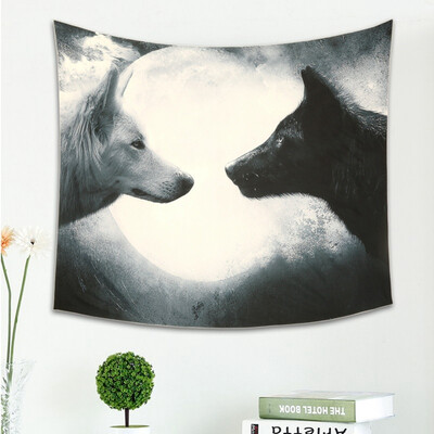 

Indian Animal Painting Tapestries Polyester Fabric Printed Wall Decor Beach Towel Bedspread Wall Hanging Room Home Decoration