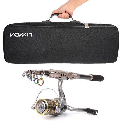 

Lixada Telescopic Fishing Rod&Reel Combo Full Kit Spinning Fishing Reel Fishing Bag Fishing Gear Kit