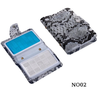 

Nail Art Nail Printing Template Stamping Plate Bag Case 20 Slots Manicure Folder Stencil Card Holder