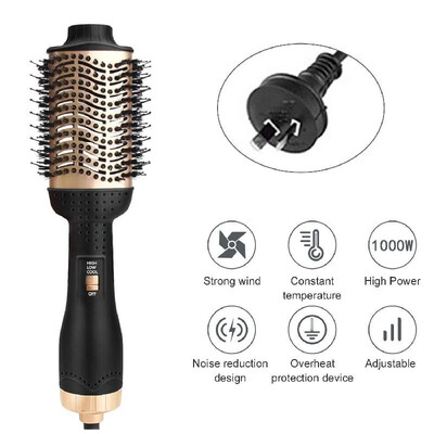 

Multifunctional Hair Comb Hair Dryer Brush Negative Ion Hair Curler 3 in 1 Dryer Comb Hair Straightener&Curling Iron AU