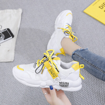 

DIWEINI 2019 New Women Sneakers Spring Vulcanized Shoes Ladies Casual Shoes lightweigh Breathable Flat Shoes Tenis Feminino A71