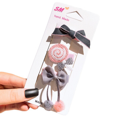 

4 Pcs Hair Pin Childrens Hair Accessories Baby Hairpin Set Combination Princess Cute Kids Baby Hair Card Head wear