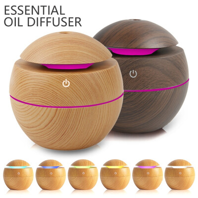 

LED Colorful USB Intelligent Induction Wood Grain Humidifier Ultrasonic Air Humidifier Aroma Essential Oil Diffuser for Office