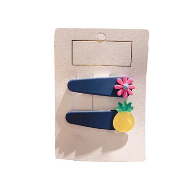 

2pcs Girls Hair Clips Cute Cartoon Flower Design Hair Pin Children Hairpin Princess Hair Accessories