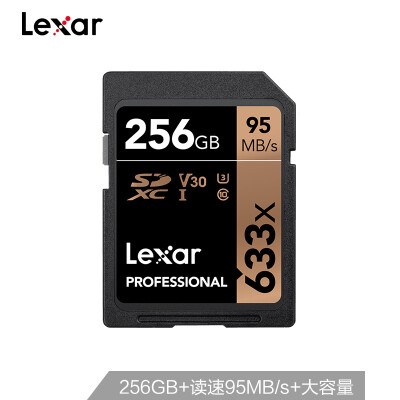 

Lexar 256GB read 95MBs write 45MBs SDXC Class10 UHS-I U3 V30 SD high speed memory card 633x