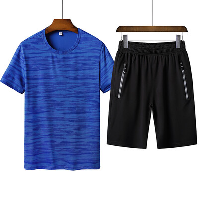 

Toponeto Mens Summer Leisure Fashion Printing Plus Size Short Sleeve Shorts Sports Sets