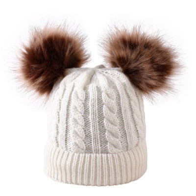 

Baby Hats Newborn Cute Autumn Winter Warm Cap Kids Baby Ball Design Hats Knitted Wool Hemming Caps Lovely New