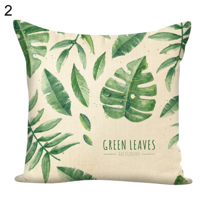 

Letter Leaves Square Throw Pillow Case Cushion Cover Home Sofa Bed Car Decor