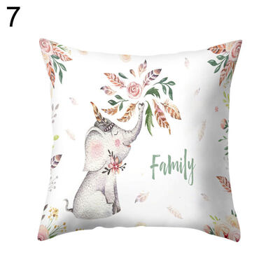 

Rabbit Elephant Square Throw Pillow Case Cushion Protector Cover Bedding Article
