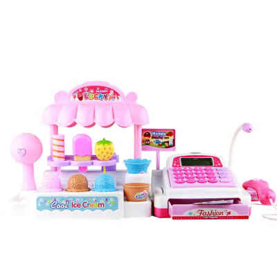 

Plastic Children Cash Register Kids Educational Toys Simulation Supermarket Ice Cream Shop Girl Toys Set