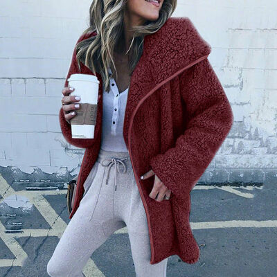 

Womens Thicken Fleece Fur Warm Winter Overcoat Long Coat Parka Jacket Outwears