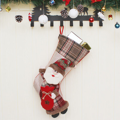 

Tailored Christmas Pendant Santa Snowman Elk Pattern Christmas Socks Gift Bag