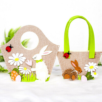 

Siaonvr 2pcs Easter Rabbit Gift Candy Bag Creative Present Home Accessory