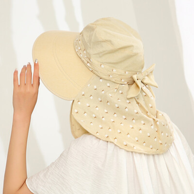 

New Summer Womens Sunshade Cap with Large Rim Sunscreen Tea Shade Cap Outdoor Folding Cap Outdoor Cap Outdoor Cap
