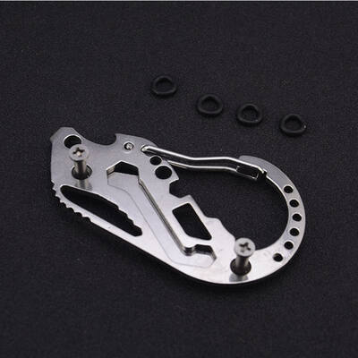 

Outdoor EDC Multi-function Carabiner Stainless Steel Keychain Quick-hanging Key Storage Clamp Key Clip with Opener