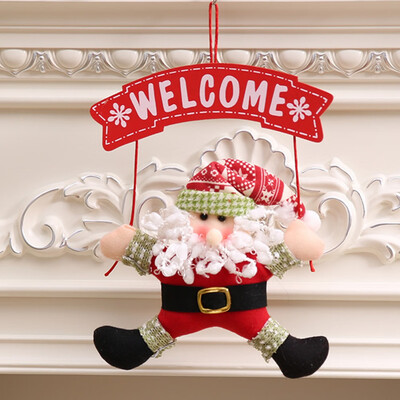 

1Pcs Santa Claus Door Hanging Christmas Tree Christmas Decorations For Home Outdoor Non-Woven Hanging Pendant Ornament Gifts