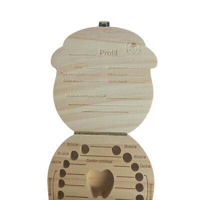 

Gobestart Tooth Box Organizer for Baby Milk Teeth Save Wood Storage Box for Kids Boy&Girl