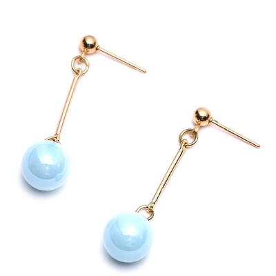 

Faux Colorful Pearl Ball Drop Dangle Earrings Wedding Party Jewelry