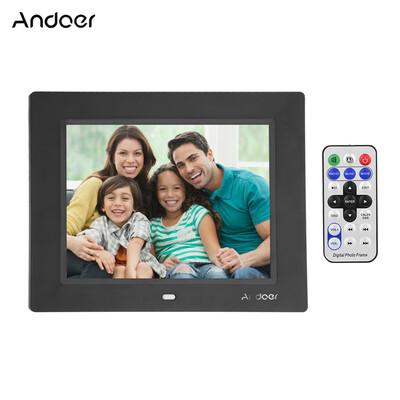 

Andoer 8 Ultrathin HD TFT-LCD Digital Photo Frame Alarm Clock MP3 MP4 Movie Player with Remote Desktop