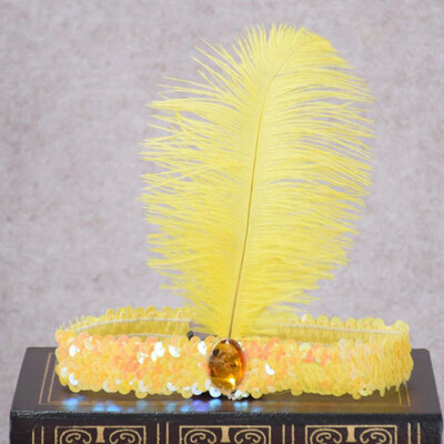 

Multicolor Optional Fashion Flapper Feather Headdress Sequins Headband For Party Wedding