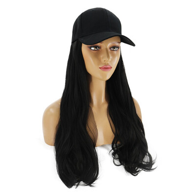 

Gobestart Long curls Wig Cap Long Hair Baseball Cap Ball Caps Casual Hat With Wig