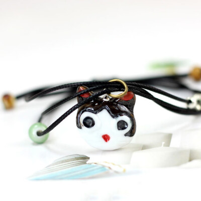 

New Arrival Hand Painted Japanese Cheese Cat Design Ceramic Bracelet Jewelry Cute Cartoon Animal Bracelet