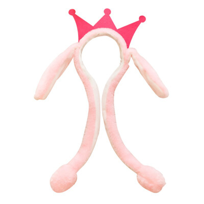 

LED Light Rabbit Ear Hat Headband Cute Cartoon Moving Plush Toy Cap Funny Hair Accessories