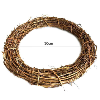 

Hand-woven Rattan Garland Shape Unique Home Wall Decoration Festive Party Supplies