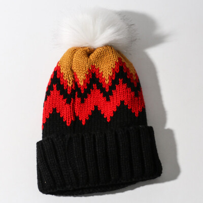 

Hat women fallwinter Korean wave new wool hat ins Joker fur ball knit hat student thermal head cap men