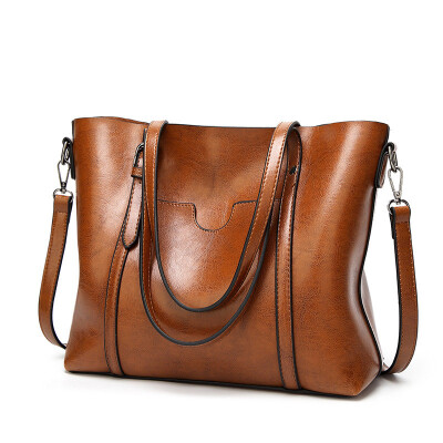 

PU Leather Large Capacity Women Tote Bag High Quality Leather Female Shopping Bag Ladys Vintage Bags