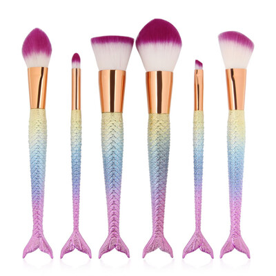 

10pcs Makeup Brush Pink Hair Professional Powder Blush Eyeshadow Brush Make Up Brush Kit